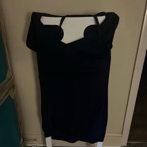Blue strapped tshirt dress